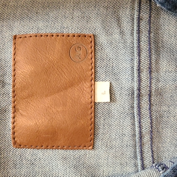 ADRIANO GOLDSCHMIED Cotton Blend Sleeveless Blue Denim Vest size Large - Picture 6 of 6